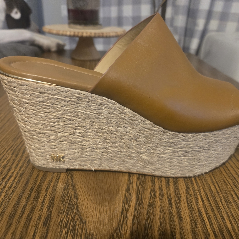 Michael Kors Tan Wedge Sandals
